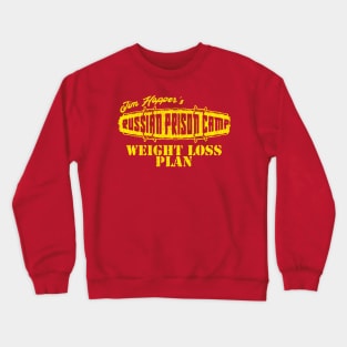 Jim Hopper's Russian Prison Camp Weight Loss Plan Funny Distressed Retro 80s Logo Crewneck Sweatshirt